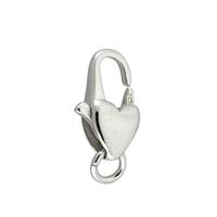 Silver Heart Trigger Clasp 12mm