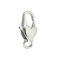 Silver Heart Trigger Clasp 14mm