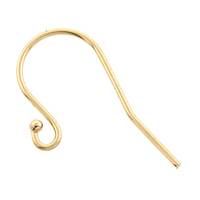 14k Yellow Gold 18mm Shepherd Hook Ear Wires (Pair)