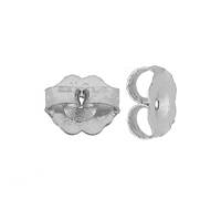 14K 5.90mm Ridged Edge Earring Earnut 0.76mm Center Hole