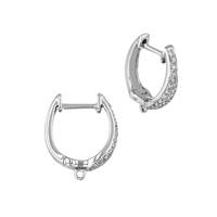 14K DIAMOND HUGGIE EARRING