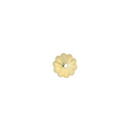 14K Solid Gold Flower Bead Caps 9.5mm for 10-12mm beads