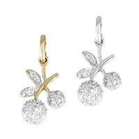 14 Diamond Cherry Charms