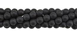 Black Agate Bead Ball Shape Faceted Matt Gemstone