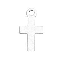 Sterling Silver Short Cross Charm 10mm