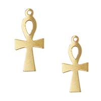 Gold Filled Cross Flat Sheet 11mm Charm