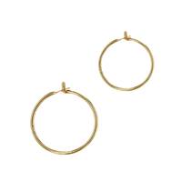 14K Beading Hoop Earring