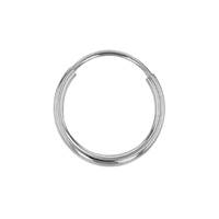 14K 12X1mm Crimp Hoop Earring