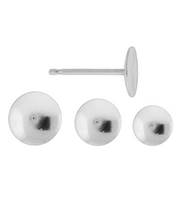 Sterling Silver No Peg Pearl Stud Earring