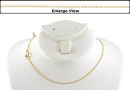 14k Ready to Wear 1.1mm Round Cable Chain Necklace With Springring Clasp