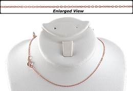 Rose Gold Ready to Wear 1.2mm Flat Round Cable Chain With Springring Clasp