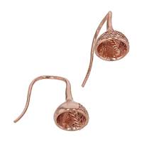 Rose Gold Vermeil Cubic Zirconia Earwire Earring