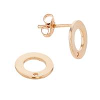 Rose Gold Vermeil Circle Earring