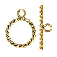 Gold Filled Twisted Toggle Clasp 11mm Ring
