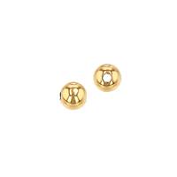 18K Light Round Bead 0.76mm Hole