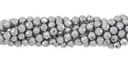 Silver Hematine Bead Ball Faceted Shape