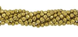 Gold Hematine Bead Ball Faceted Shape