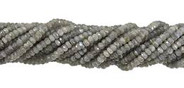 Labradorite Bead Faceted Roundel Grade A-