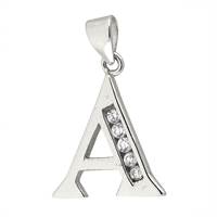 Sterling Silver Charm Fancy Cubic Zirconia