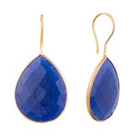 Sapphire Quartz Pear Drop Earring