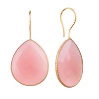 Rose Quartz Pear Drop Earring