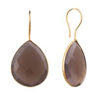 Smoky Quartz Pear Drop Earring