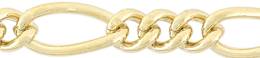 7.0mm Width 3N1 Figaro Gold Filled Chain