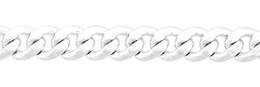 Silver 10.0mm Width Half Round Curb Chain