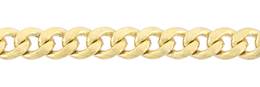 8.8mm Width Half Round Curb Gold Filled Chain