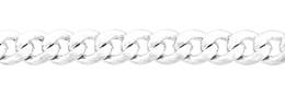 8.8mm Width Sterling Silver Half Round Curb Chain