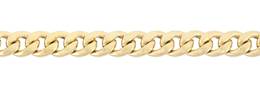 7.5mm Width Half Round Curb Gold Filled Chain