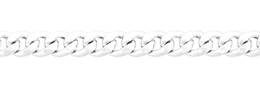 7.5mm Width Sterling Silver Half Round Curb Chain