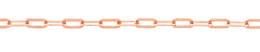 3.4mm Width Elongated Cable Rose Gold Filled Chain