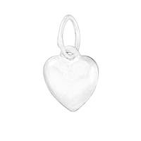 Sterling Silver Puffy Heart Charm 6mm