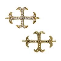 Vermeil Cubic Zirconia Cross Connector