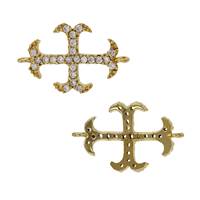 Vermeil Cubic Zirconia Cross Connector