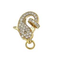 Gold Vermeil Cubic Zirconia Lobster Clasp