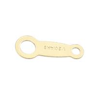 Gold Filled Closed Ring Quality Stamp Chain Tag