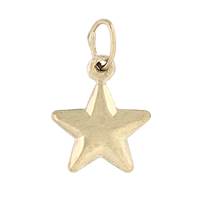 14K Puffy Star Charm