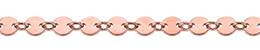4mm Width Round Disc Rose Gold Filled Chain