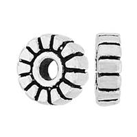 Oxidized Sterling Silver Roundel 6.8mm Bead