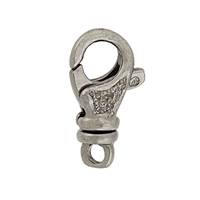 Rhodium Silver Swivel Trigger Diamond Clasp 13mm