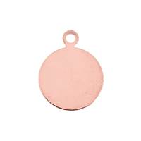 Rose Gold Filled Disc Charm 9.5mm