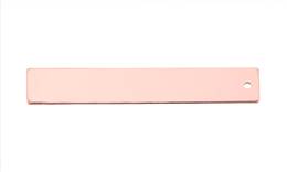 Rose Gold Filled Blank-ID Necklace Rectangle 38X7mm