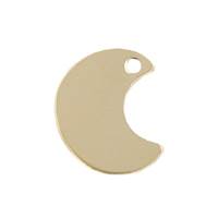 Gold Filled Waning Crescent Moon Charm