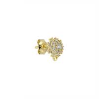 Cubic Zirconia Vermeil Stud Daisy Earring