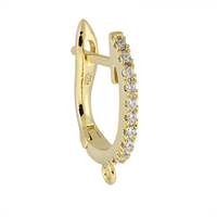 Cubic Zirconia Vermeil U-Leverback Earring