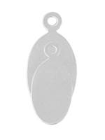 Sterling Silver Oval Chain Tag 9mm