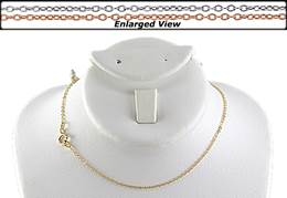 14K Ready to Wear 1.2mm Flat Round Cable Chain With Springring Clasp