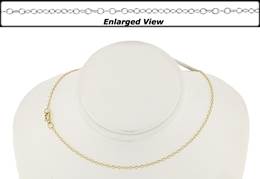 14K Ready to Wear 1.5mm Cable Chain Necklace With Springring Clasp